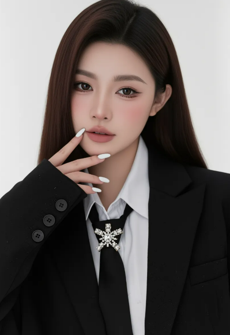AI headshot with multiple hairstyle variations